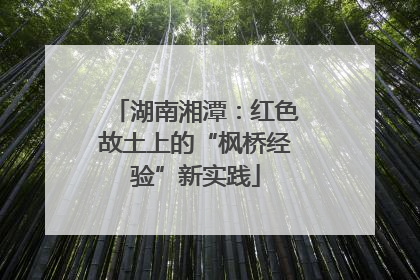 湖南湘潭：红色故土上的“枫桥经验”新实践