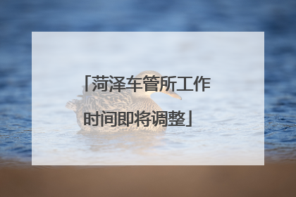 菏泽车管所工作时间即将调整