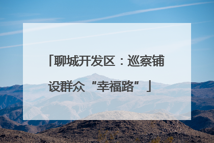 聊城开发区：巡察铺设群众“幸福路”