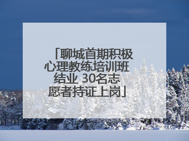 聊城首期积极心理教练培训班结业 30名志愿者持证上岗