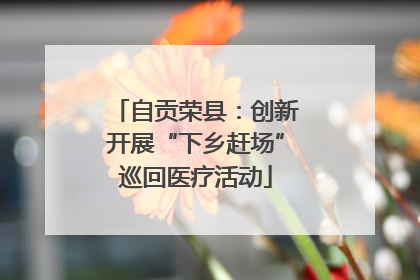 自贡荣县：创新开展“下乡赶场”巡回医疗活动