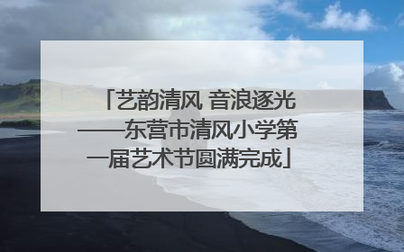 艺韵清风 音浪逐光——东营市清风小学第一届艺术节圆满完成