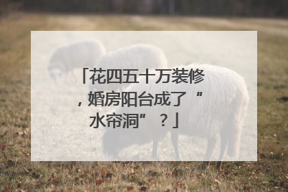 花四五十万装修，婚房阳台成了“水帘洞”？