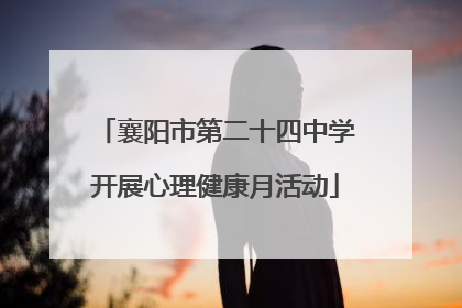 襄阳市第二十四中学开展心理健康月活动