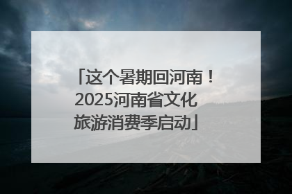 这个暑期回河南！2025河南省文化旅游消费季启动
