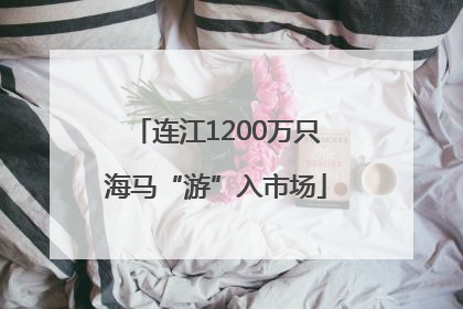 连江1200万只海马“游”入市场