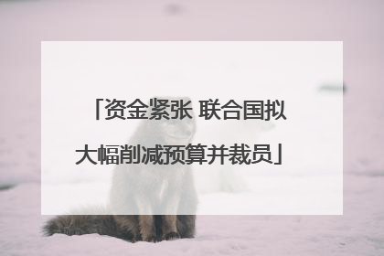 资金紧张 联合国拟大幅削减预算并裁员