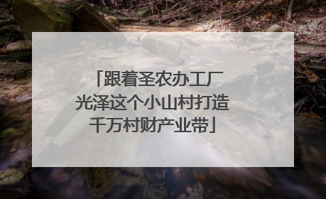 跟着圣农办工厂 光泽这个小山村打造千万村财产业带