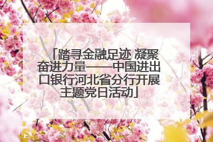 踏寻金融足迹 凝聚奋进力量——中国进出口银行河北省分行开展主题党日活动