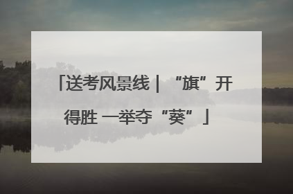 送考风景线｜“旗”开得胜 一举夺“葵”