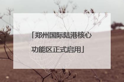 郑州国际陆港核心功能区正式启用