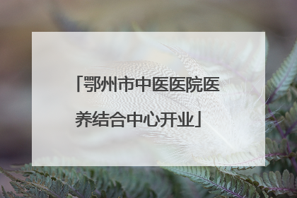 鄂州市中医医院医养结合中心开业