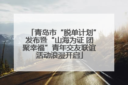 青岛市“脱单计划”发布暨“山海为证 团聚幸福”青年交友联谊活动浪漫开启