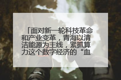 面对新一轮科技革命和产业变革，青海以清洁能源为主线，紧抓算力这个数字经济的“血液”、科技主权的“筹码”、产业升级的“杠杆”、绿色转型的“支点”，勇于撬动国家“双碳”战略、“东数西算”工程重大发展新机遇
