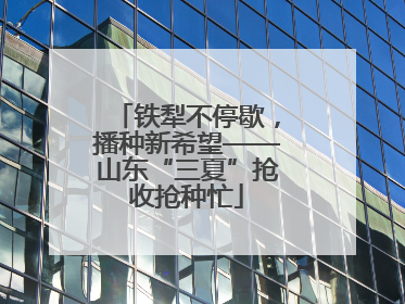 铁犁不停歇，播种新希望——山东“三夏”抢收抢种忙