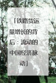 铁路货运量增长的背后：流动的中国经济脉动