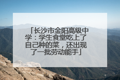 长沙市金阳高级中学：学生食堂吃上了自己种的菜，还出现了一批劳动能手