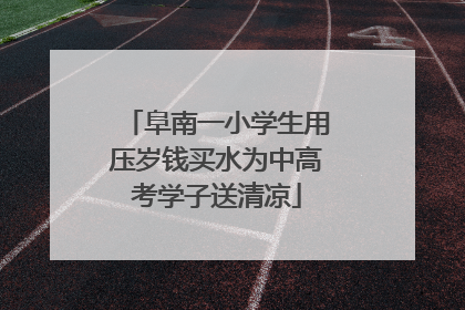 阜南一小学生用压岁钱买水为中高考学子送清凉
