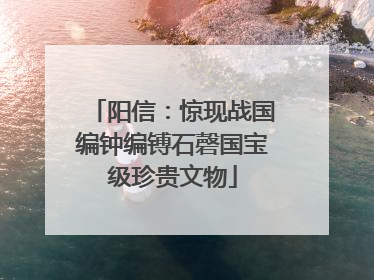 阳信：惊现战国编钟编镈石磬国宝级珍贵文物