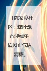 陈家渡社区：粽叶飘香迎端午 清风正气话清廉