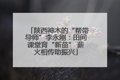 陕西神木的“帮带导师”李永刚：田间课堂育“新苗” 薪火相传助振兴