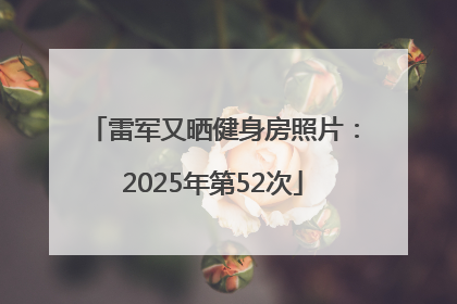 雷军又晒健身房照片：2025年第52次