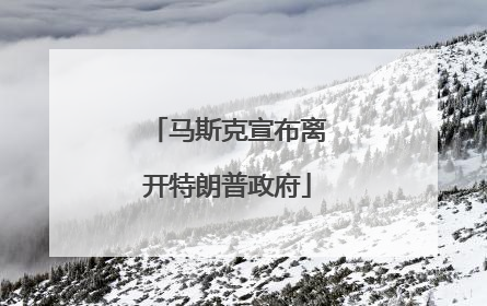 马斯克宣布离开特朗普政府