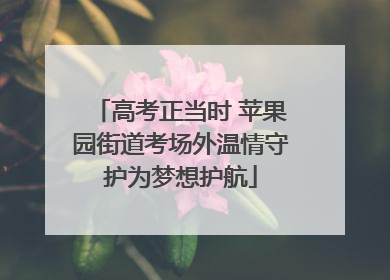 高考正当时 苹果园街道考场外温情守护为梦想护航