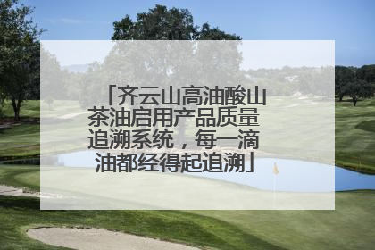 齐云山高油酸山茶油启用产品质量追溯系统，每一滴油都经得起追溯