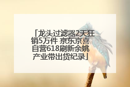 龙头过滤器2天狂销5万件 京东京喜自营618刷新余姚产业带出货纪录