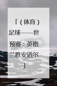 （体育）足球——世预赛：英格兰胜安道尔