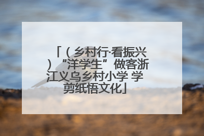 （乡村行·看振兴）“洋学生”做客浙江义乌乡村小学 学剪纸悟文化