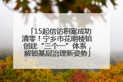 15起信访积案成功清零！宁乡市花明楼镇创建“三个一”体系，解锁基层治理新姿势