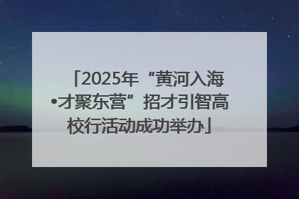 2025年“黄河入海•才聚东营”招才引智高校行活动成功举办