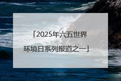 2025年六五世界环境日系列报道之一