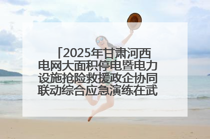 2025年甘肃河西电网大面积停电暨电力设施抢险救援政企协同联动综合应急演练在武威成功举行