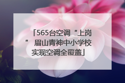 565台空调“上岗” 眉山青神中小学校实现空调全覆盖