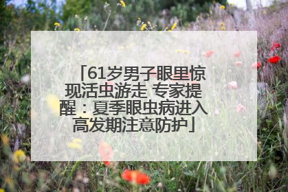 61岁男子眼里惊现活虫游走 专家提醒：夏季眼虫病进入高发期注意防护