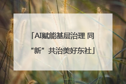 AI赋能基层治理 同“新”共治美好东社